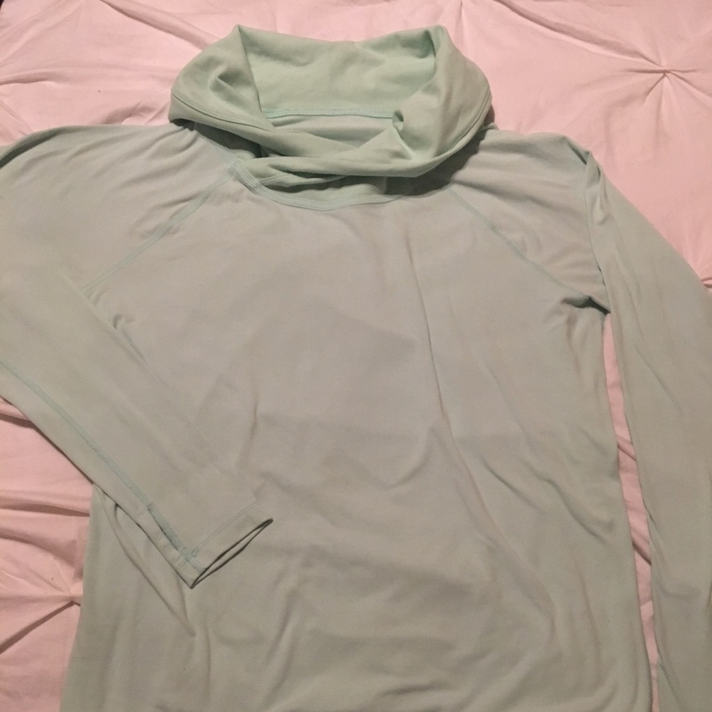 Lululemon Cowl Neck Sweater - Sz 10 - Tiffany Blue